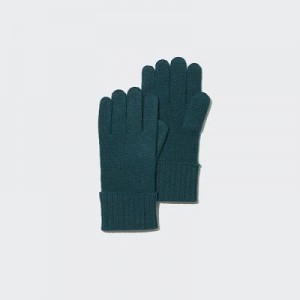 Guantes Uniqlo Cashmere De Punto Mujer Verde | 916752_PE