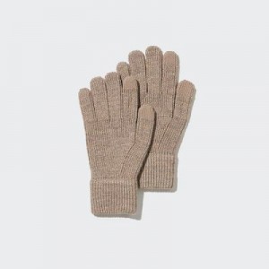 Guantes Uniqlo HEATTECH De Punto Hombre Beige | 570492_PE