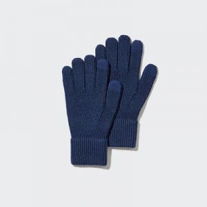 Guantes Uniqlo HEATTECH De Punto Hombre Azules | 385290_PE