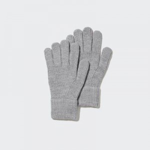 Guantes Uniqlo HEATTECH De Punto Mujer Gris | 701892_PE