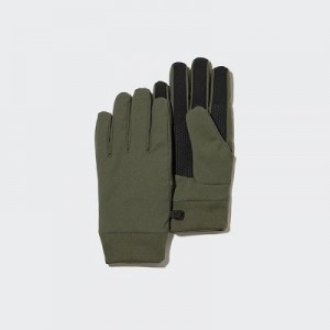 Guantes Uniqlo HEATTECH Lined Function Mujer Verde Oliva | 792634_PE