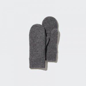 Guantes Uniqlo HEATTECH Lining Souffle Yarn Mittens Mujer Gris | 427306_PE