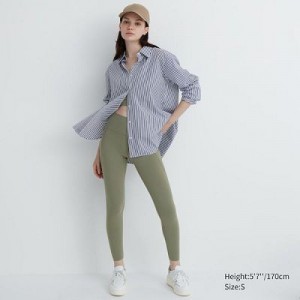 Leggins Uniqlo AIRism UV Protection Pocketed Soft Mujer Verde Oliva | 824570_PE