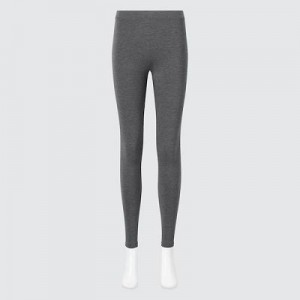 Leggins Uniqlo HEATTECH Cotton Mujer Gris | 195068_PE