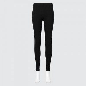 Leggins Uniqlo HEATTECH Cotton Mujer Negras | 670958_PE