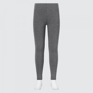 Leggins Uniqlo HEATTECH Cotton Niños Gris | 195048_PE