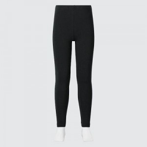 Leggins Uniqlo HEATTECH Cotton Niños Negras | 460781_PE