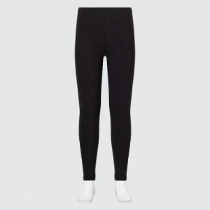 Leggins Uniqlo HEATTECH Cotton Niños Negras | 810293_PE