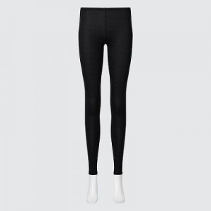 Leggins Uniqlo HEATTECH Mujer Negras | 107869_PE