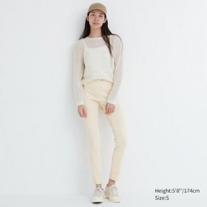 Leggins Uniqlo Ultra Stretch Mujer Blancas | 703845_PE