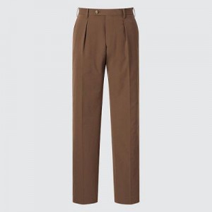 Pantalon Uniqlo AirSense Plisado Hombre Marrones | 390576_PE