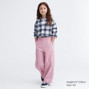 Pantalon Uniqlo Corduroy Baggy Niños Rosas | 97812_PE