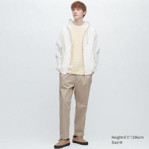 Pantalon Uniqlo Cotton Relaxed Ankle Hombre Beige | 253086_PE