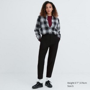 Pantalon Uniqlo Smart Brushed Ankle Mujer Negras | 537690_PE