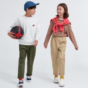 Pantalon Uniqlo Ultra Stretch Wide Niños Verde Oliva | 437059_PE