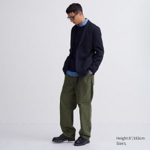 Pantalon Uniqlo Utility Work Hombre Verde Oliva | 912503_PE