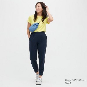 Pantalones Jogger Uniqlo Ultra Stretch AIRism Mujer Azul Marino | 956873_PE