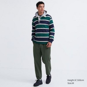 Pantalones Jogger Uniqlo Washed Jersey Hombre Verde | 427918_PE