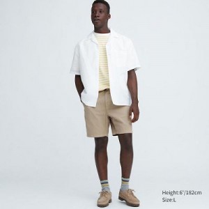 Short Uniqlo Chino (7") Hombre Beige | 24371_PE