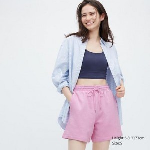 Short Uniqlo Sweat Mujer Rosas | 192073_PE