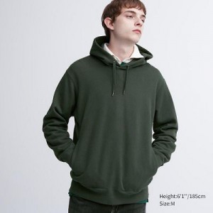 Sudadera con Capucha Uniqlo Sweat Pullover Long-Sleeve Hombre Verde | 964805_PE