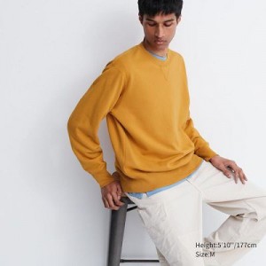 Sudaderas Uniqlo Sweatshirt Hombre Amarillo | 849675_PE