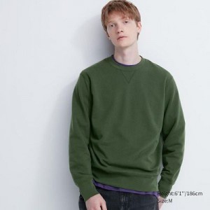 Sudaderas Uniqlo Sweatshirt Hombre Verde | 507619_PE