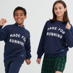 Sudaderas Uniqlo Ultra Stretch Estampadas Long-Sleeve Niños Azul Marino | 41632_PE