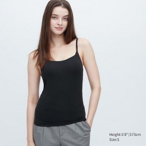 Sujetadores Uniqlo AIRism Camisole Mujer Negras | 817924_PE