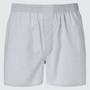 Trunks Uniqlo Woven Broadcloth Boxers Hombre Gris | 740681_PE