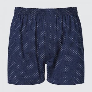 Trunks Uniqlo Woven Dotted Hombre Azul Marino | 427863_PE