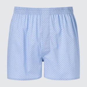 Trunks Uniqlo Woven Dotted Hombre Azules | 789205_PE