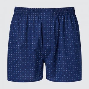 Trunks Uniqlo Woven Small Patterned Hombre Azul Marino | 492876_PE