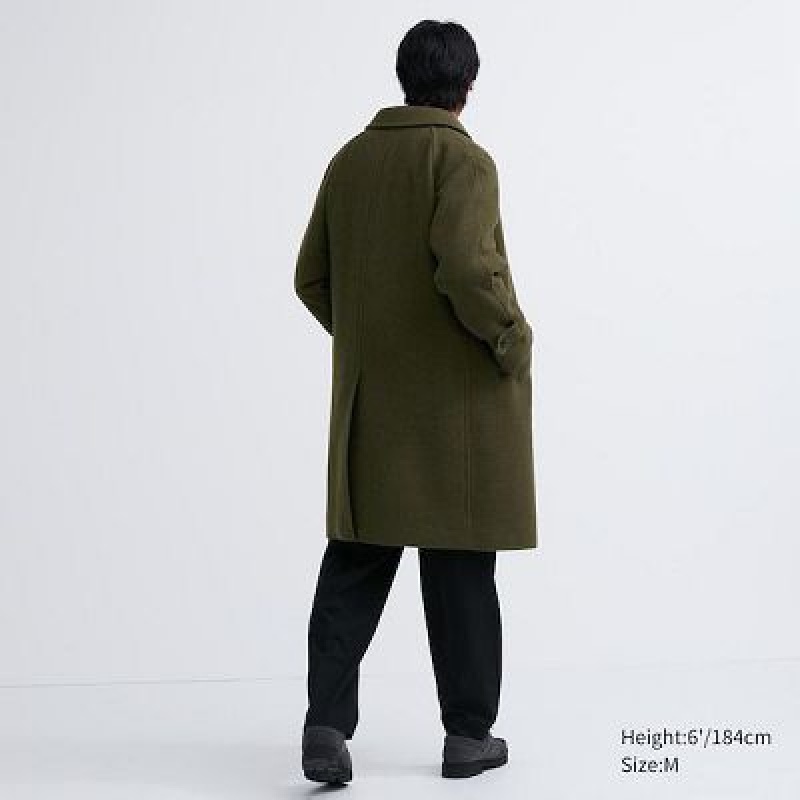 Abrigos Uniqlo Balmacaan Hombre Verde Oliva | 761892_PE