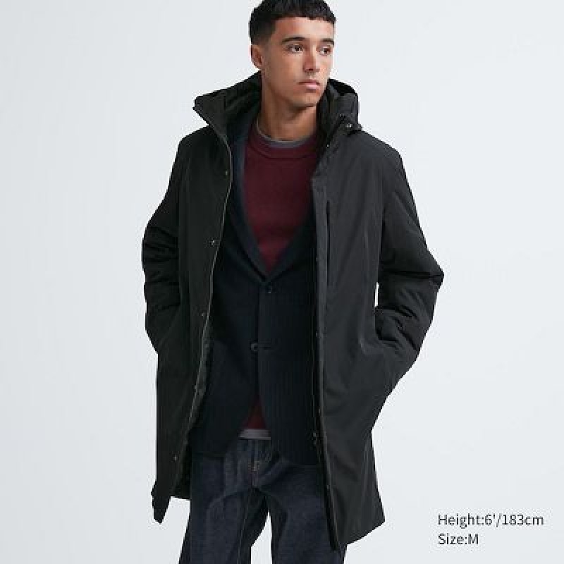 Abrigos Uniqlo Híbrido Down Hombre Negras | 809524_PE