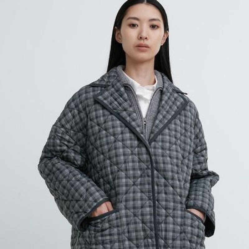 Abrigos Uniqlo PUFFTECH Oversized Mujer Gris | 548076_PE