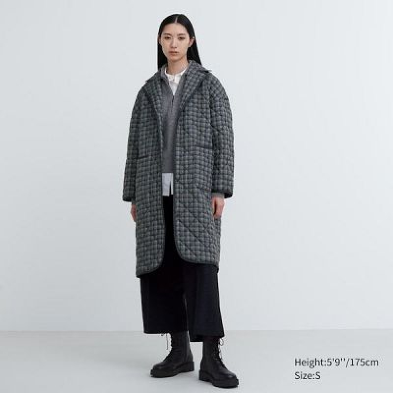 Abrigos Uniqlo PUFFTECH Oversized Mujer Gris | 921630_PE