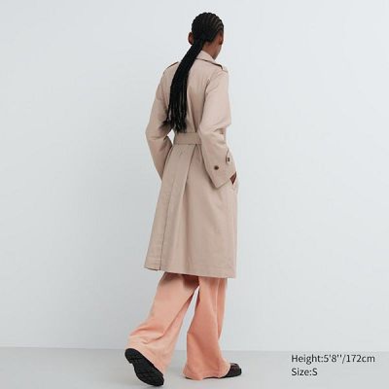 Abrigos Uniqlo Trench Mujer Beige | 362794_PE