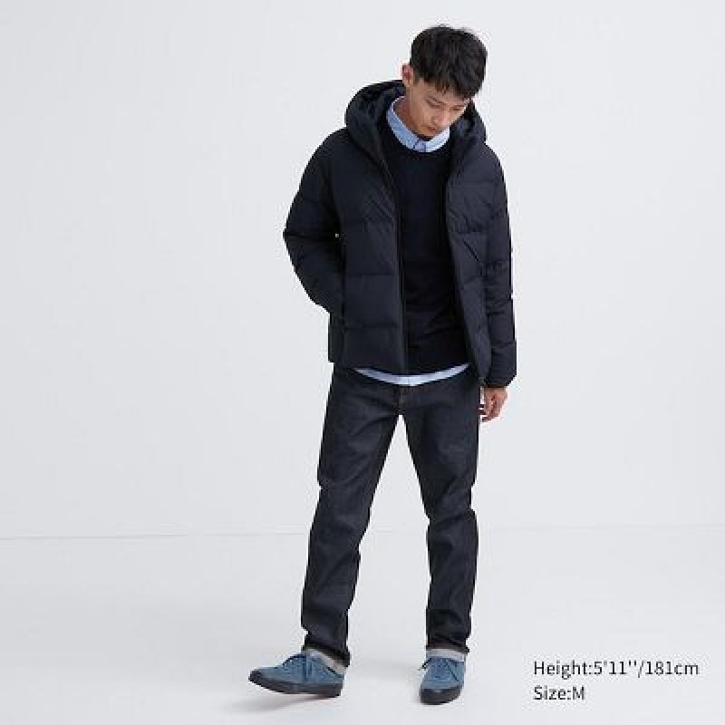 Anorak Uniqlo 3D Cut Seamless Down Hombre Negras | 589476_PE