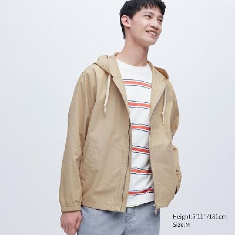 Anorak Uniqlo Cotton Hombre Beige | 714630_PE