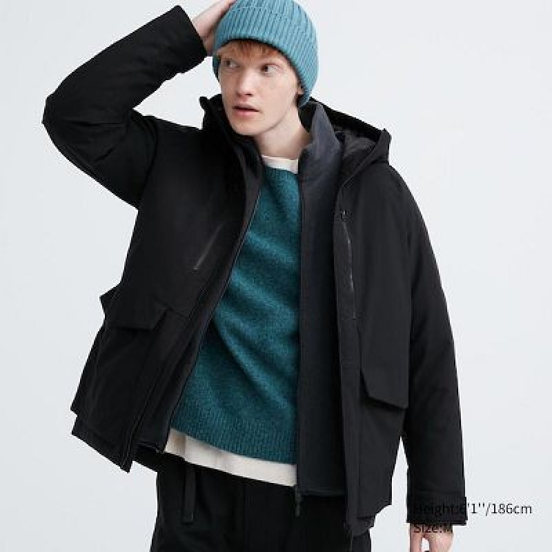 Anorak Uniqlo Híbrido Down (3D Cut) Hombre Negras | 721803_PE