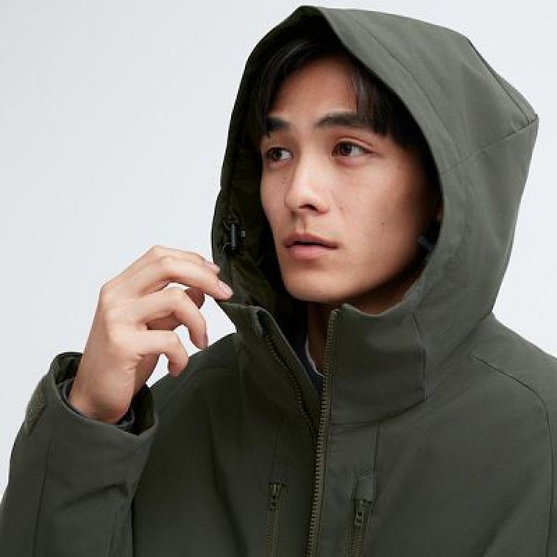 Anorak Uniqlo Híbrido Down (3D Cut) Hombre Verde | 304978_PE