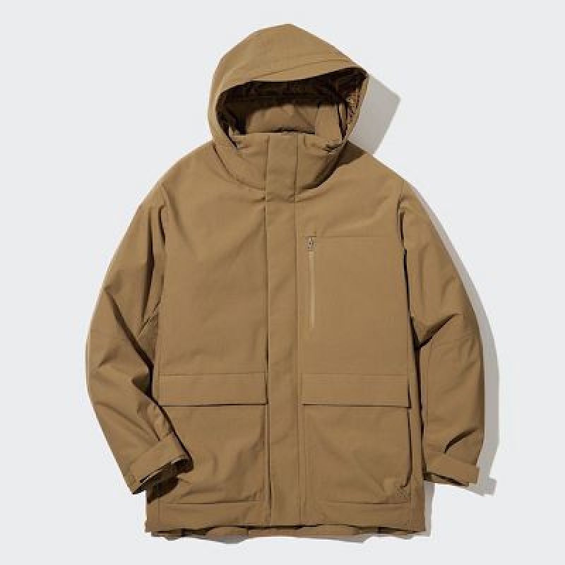 Anorak Uniqlo Híbrido Down Hombre Verde Oliva | 814905_PE