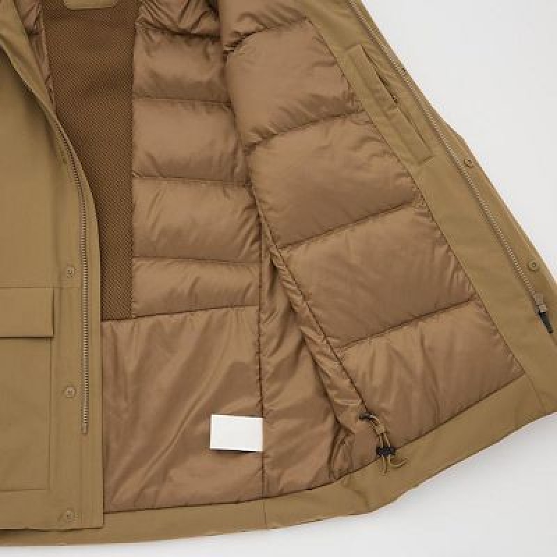 Anorak Uniqlo Híbrido Down Hombre Verde Oliva | 814905_PE