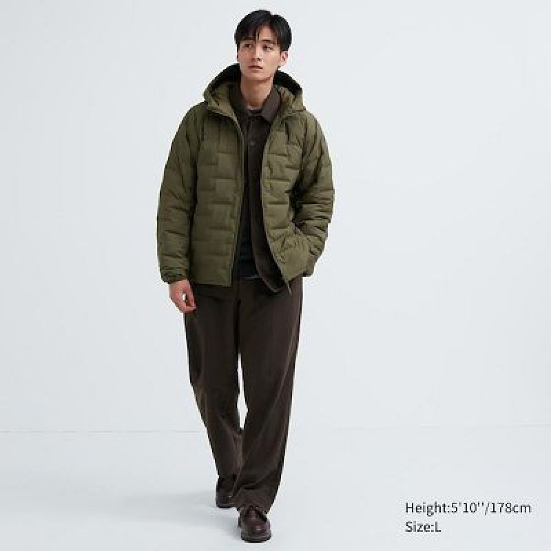 Anorak Uniqlo PUFFTECH (Warm Acolchado) Hombre Blancas | 904738_PE