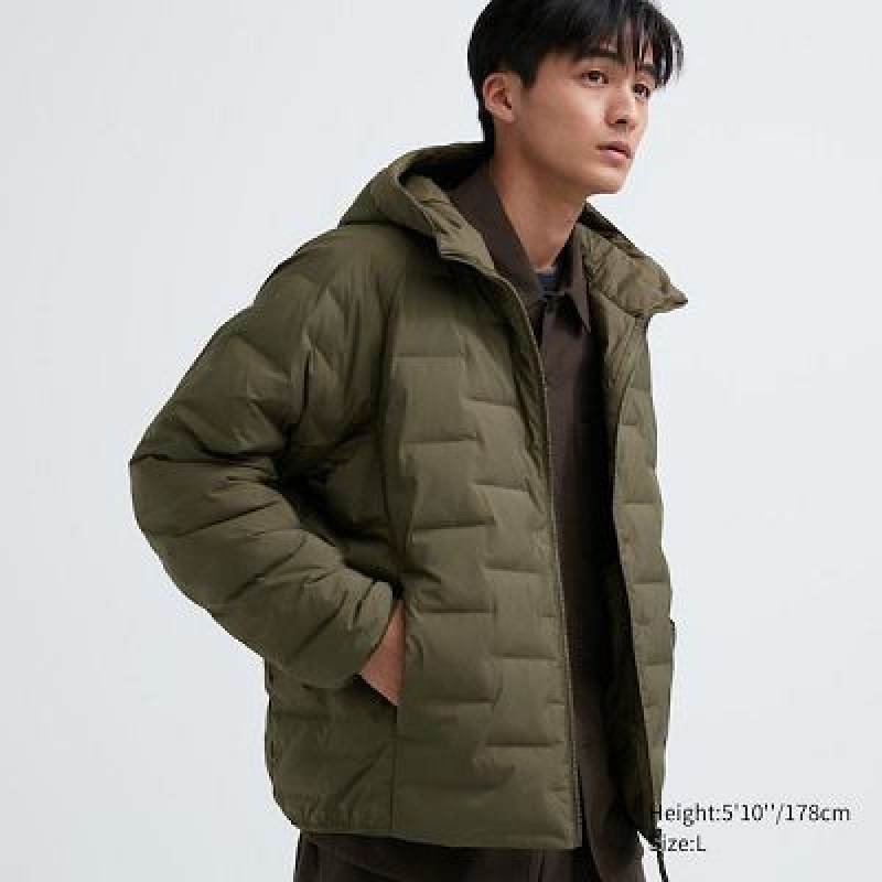 Anorak Uniqlo PUFFTECH (Warm Acolchado) Hombre Verde Oliva | 148379_PE