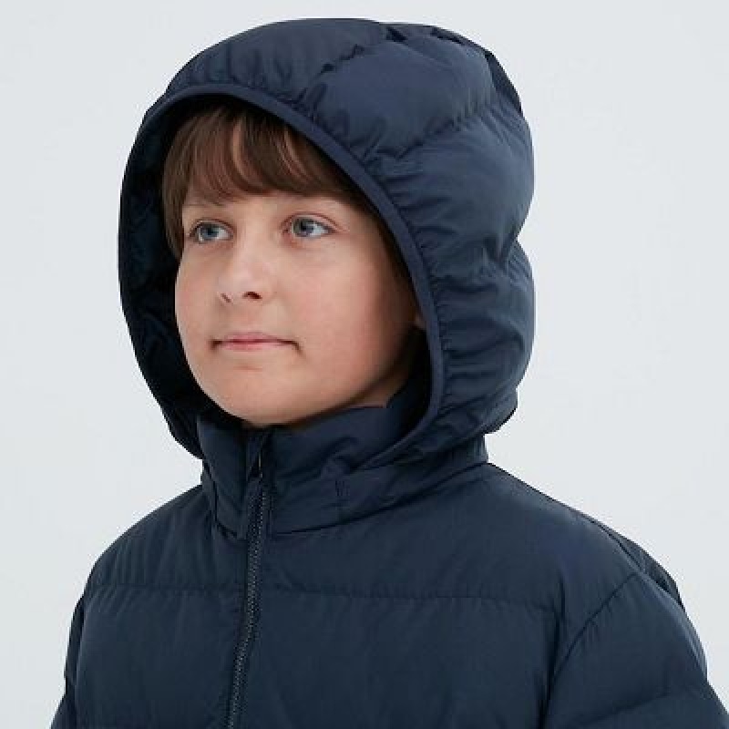 Anorak Uniqlo PUFFTECH Washable (Warm Acolchado) Niños Negras | 478106_PE