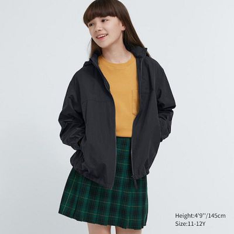 Anorak Uniqlo Pocketable Nylon Niños Negras | 378645_PE