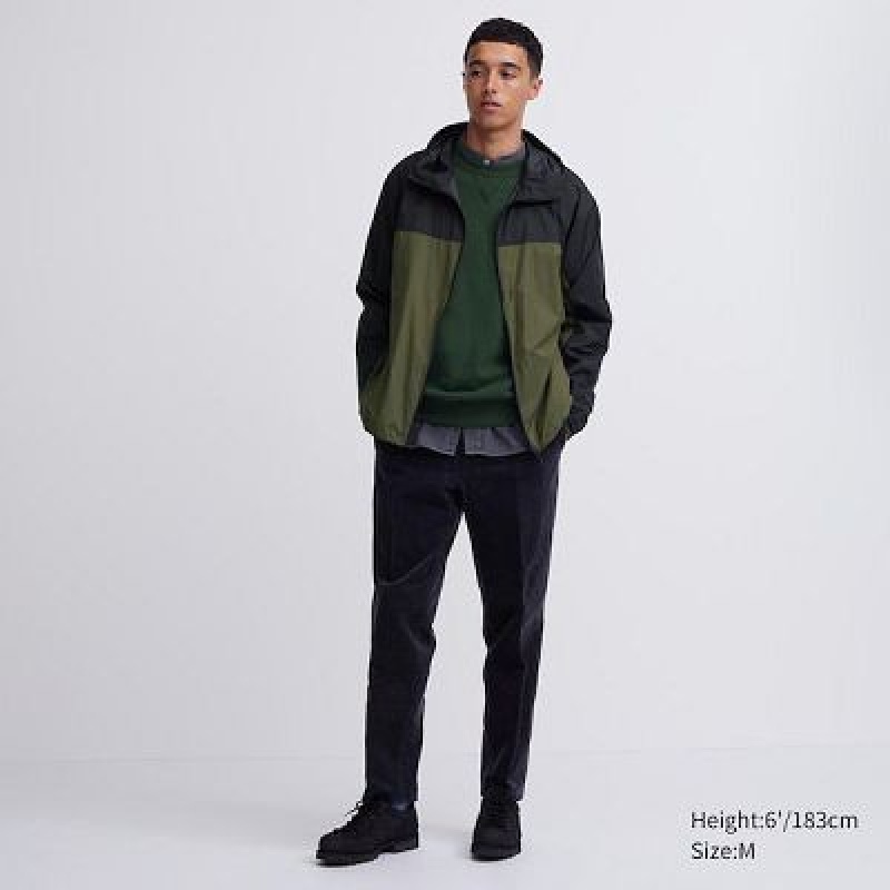 Anorak Uniqlo Pocketable UV Protection 3D Cut (Color Block) Hombre Verde Oliva | 246037_PE