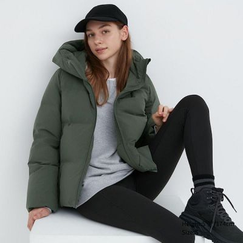 Anorak Uniqlo Seamless Down Mujer Verde Oliva | 194658_PE